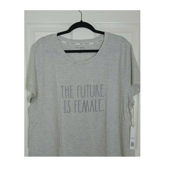 NWT Rae Dunn The Future Is Female Graphic Tee T- Shirt Comfy  1X - Picture 4 of 11